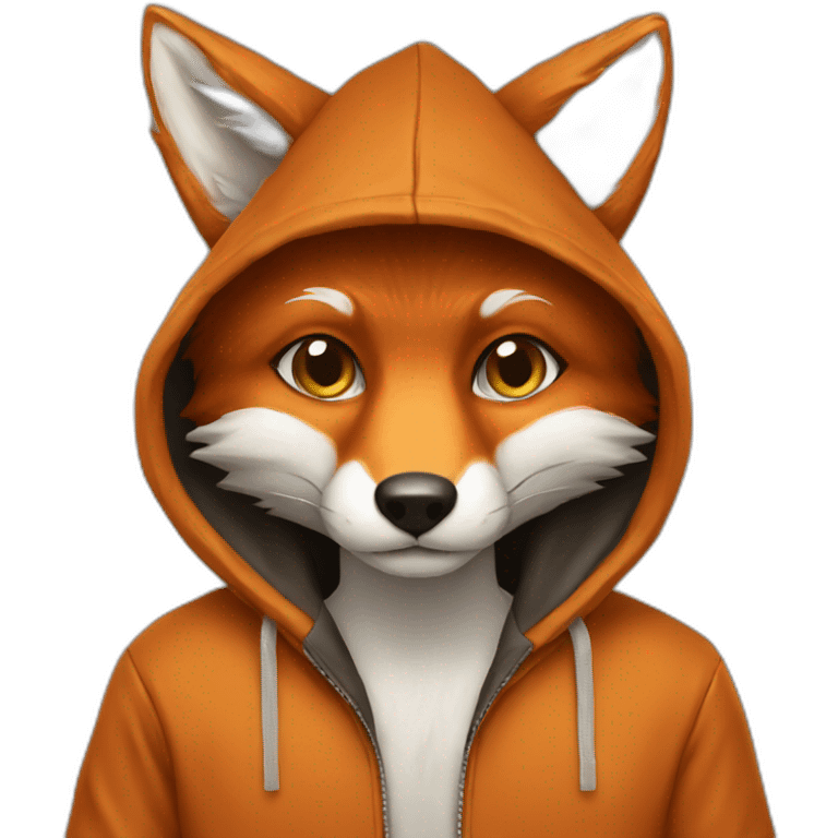 fox with hoodie emoji