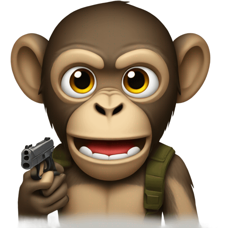 monkey with a gun emoji