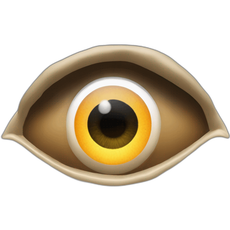 The lord of the rings eye iOS eye of Sauron on the top of toweremoji emoji