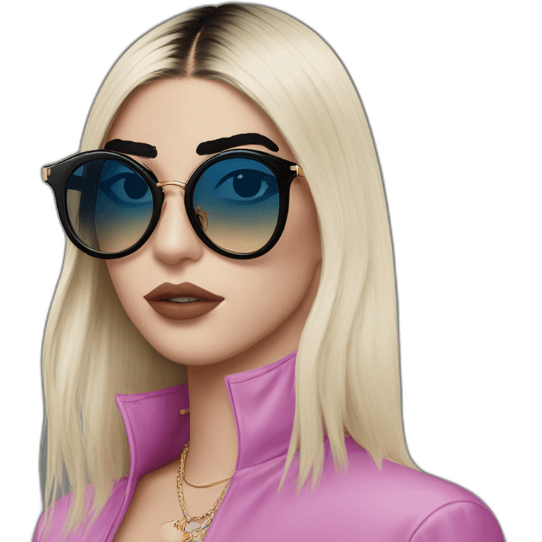 Dua lipa with gucci glasses emoji