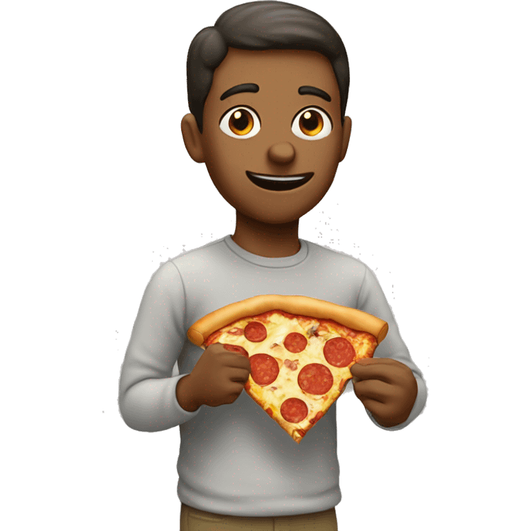 Eating pizza emoji