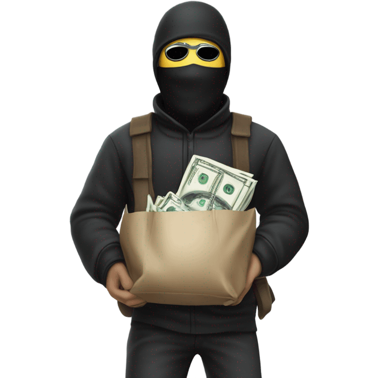 Robber with bag of money emoji