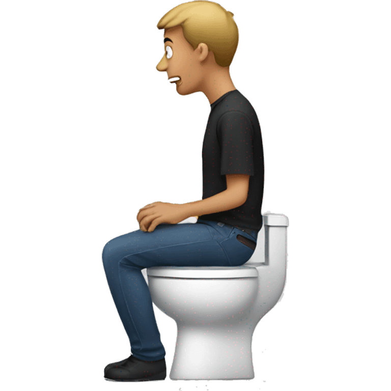 person stuck in a toilet emoji