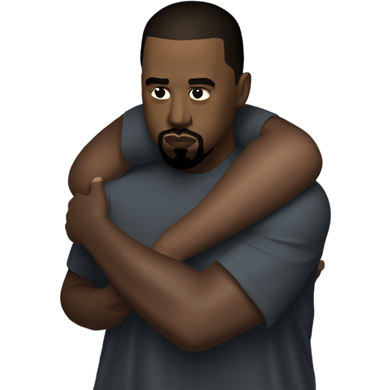 Kanye West and Elon Musk hugging each other emoji