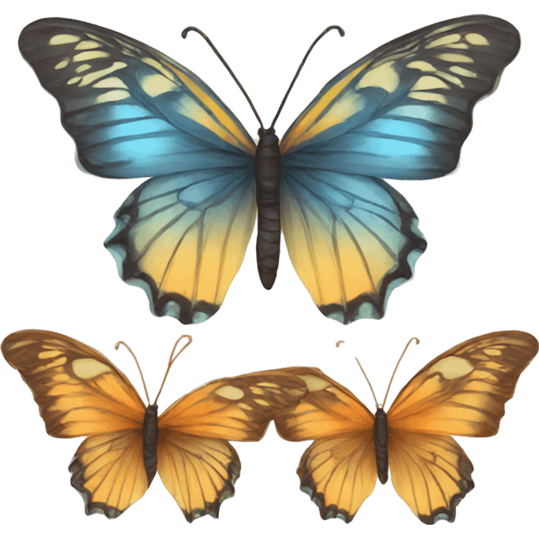 butterflies Chinese style emoji