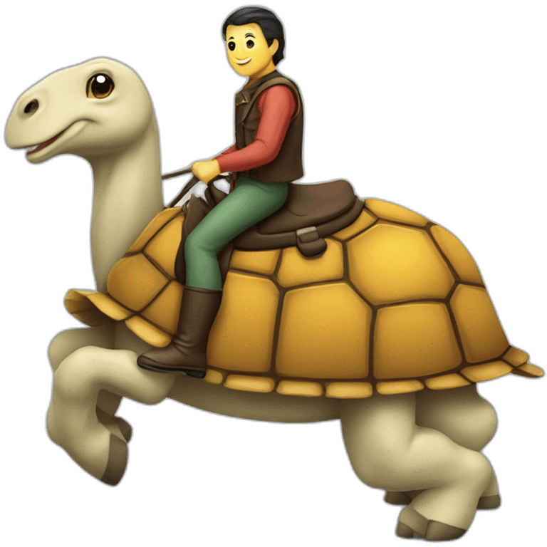 tortue sur un cheval emoji