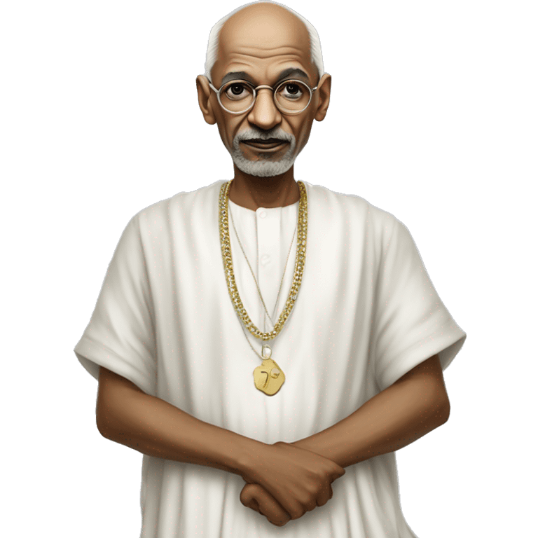 Mahatama gandhi in hiphop dress emoji