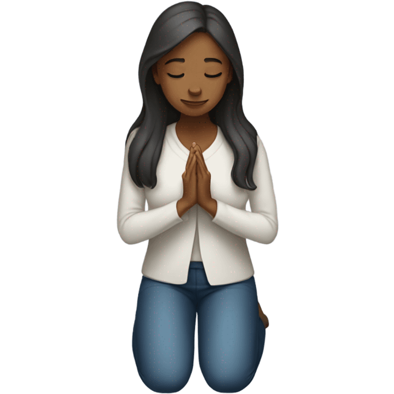 A woman praying emoji