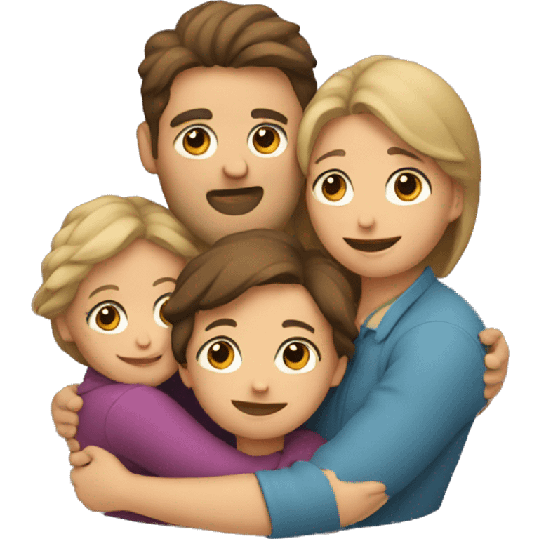 Family hugging  emoji