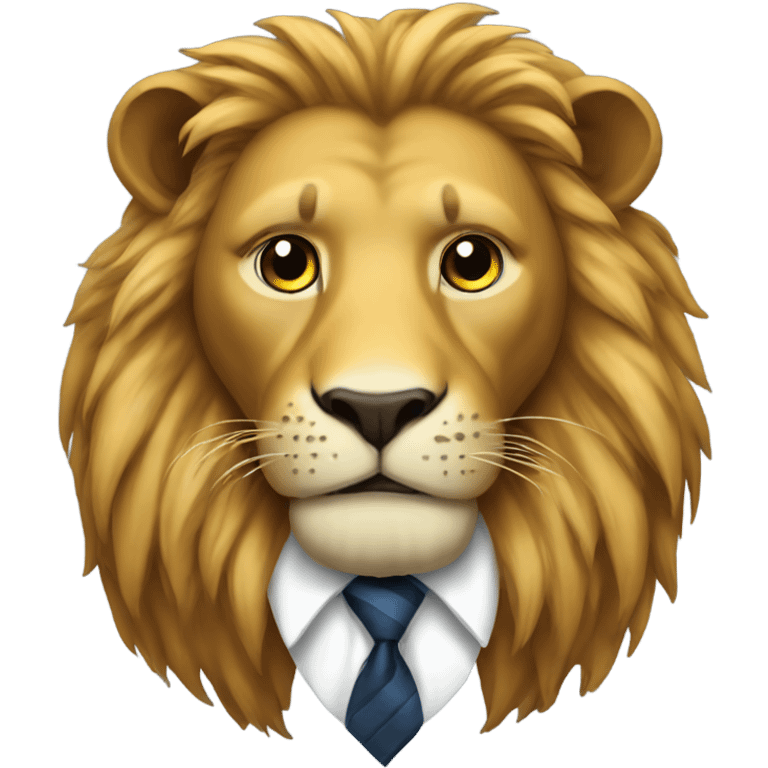 Lion with a tie  emoji