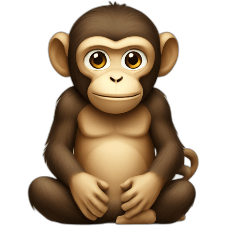 A Monkey Sitting on Japan emoji