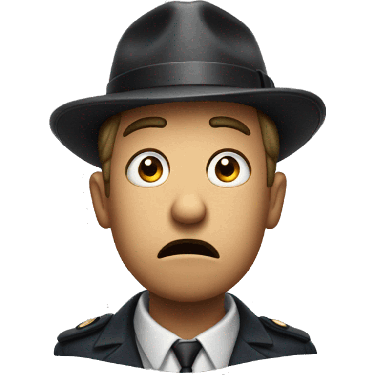 Shocked detective emoji