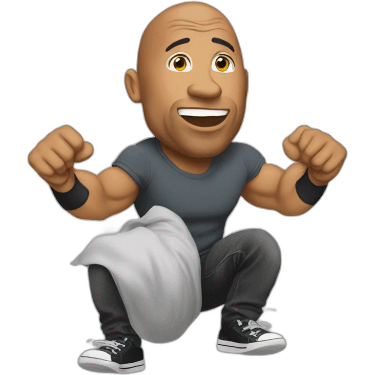 THE ROCK eat a sock emoji