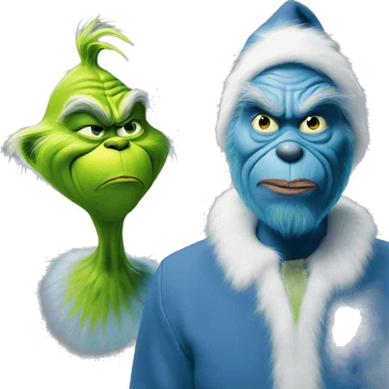 The grinch in blue  emoji