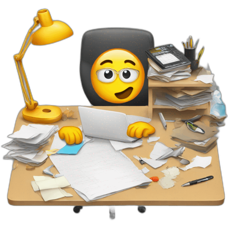 messy-work-desk emoji