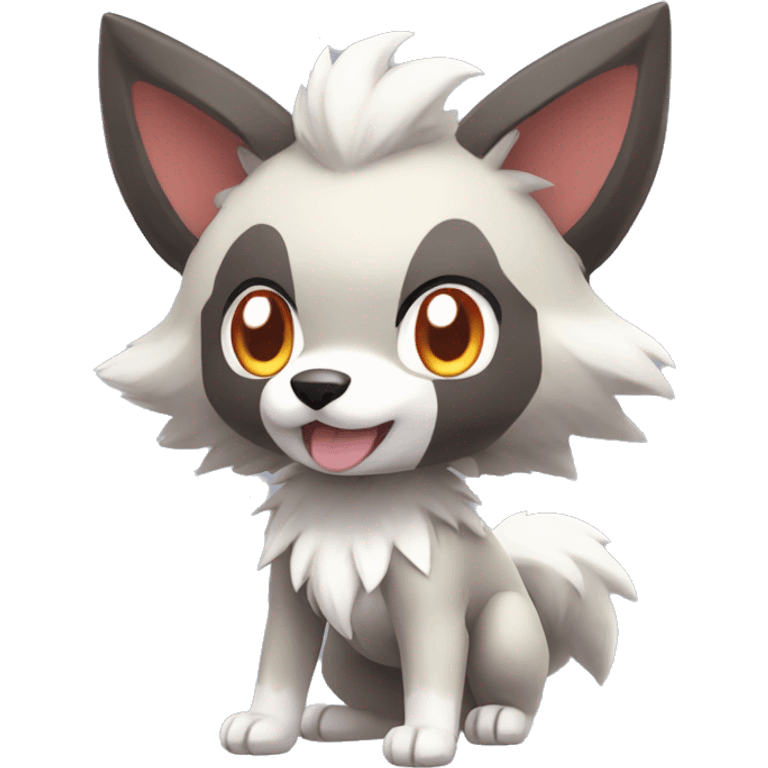 Kawaii Chibi Poochyena-Lycanroc-Pokémon Full Body emoji