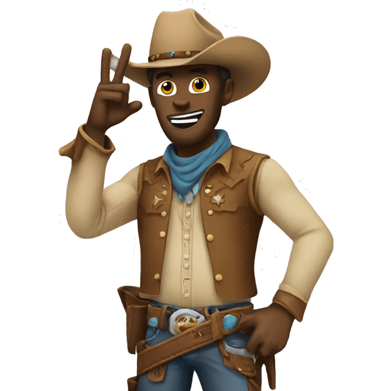 Cowboy doing shaka emoji emoji