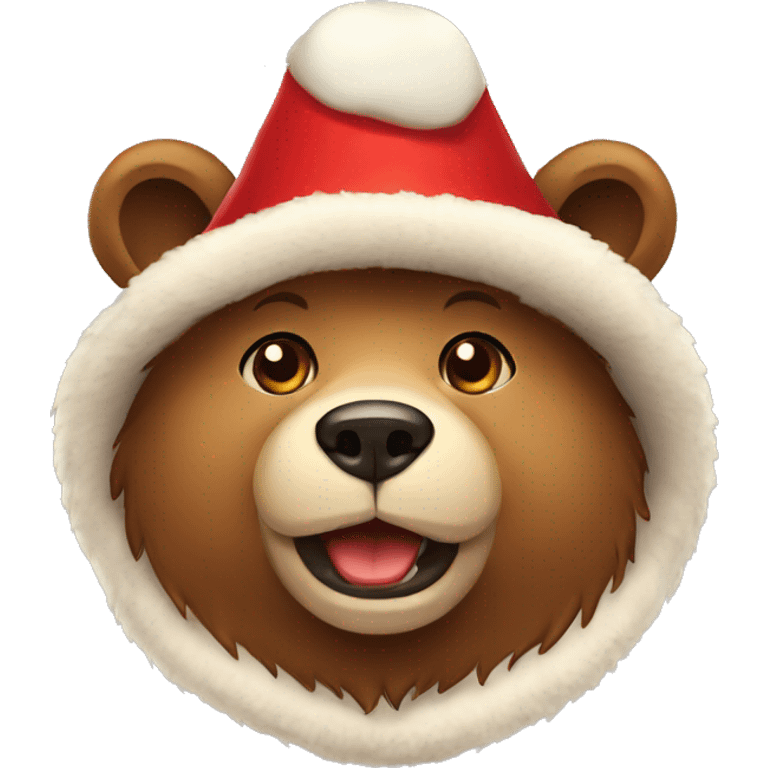 bear in a Russian hat with earflaps emoji