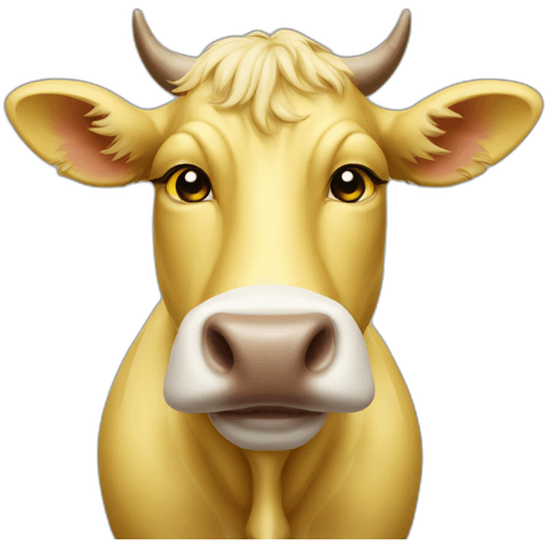 Yellow cow emoji