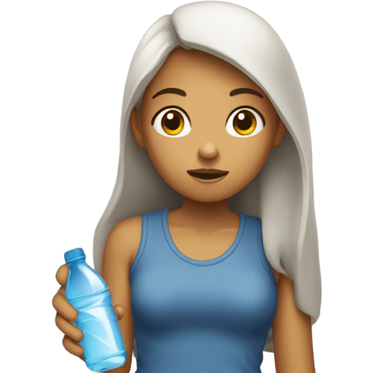 A girl who needs water emoji