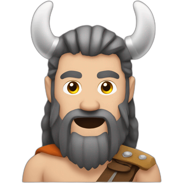 vikingo con hacha en la mano emoji