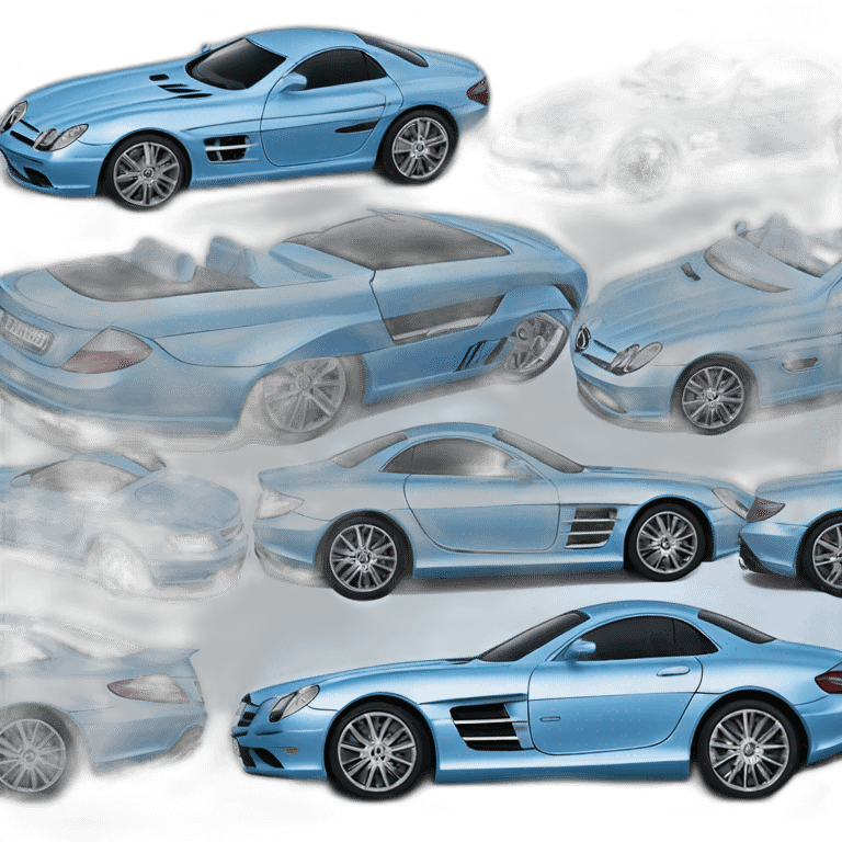 Mercedes-Benz SLR 722 limited blue edition emoji