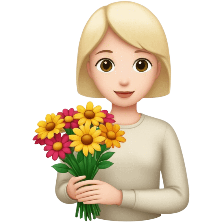 Handing flowers  emoji