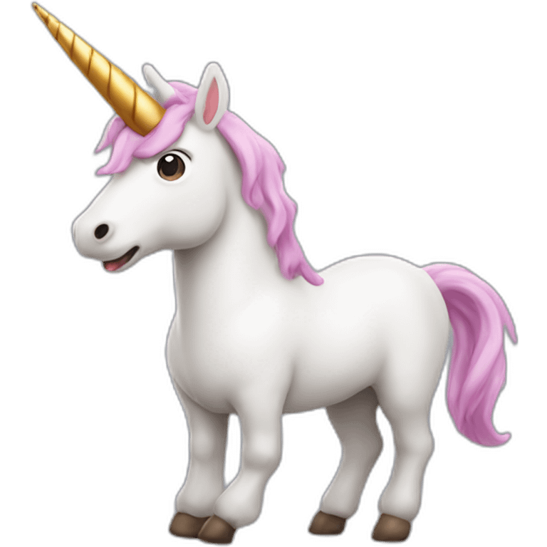 unicorn with a sausage as horn emoji