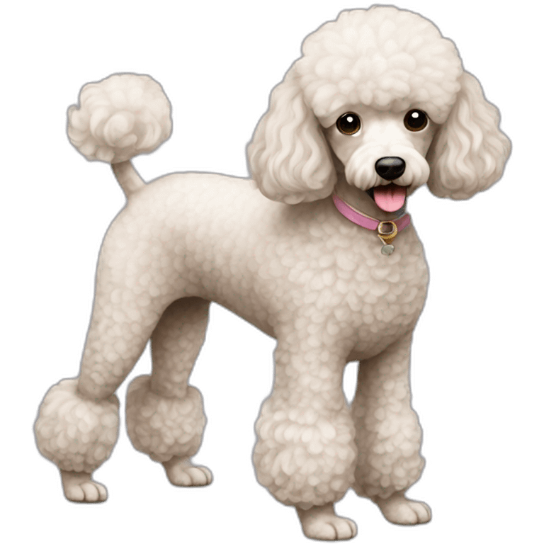 dog Miniature Poodle full body emoji