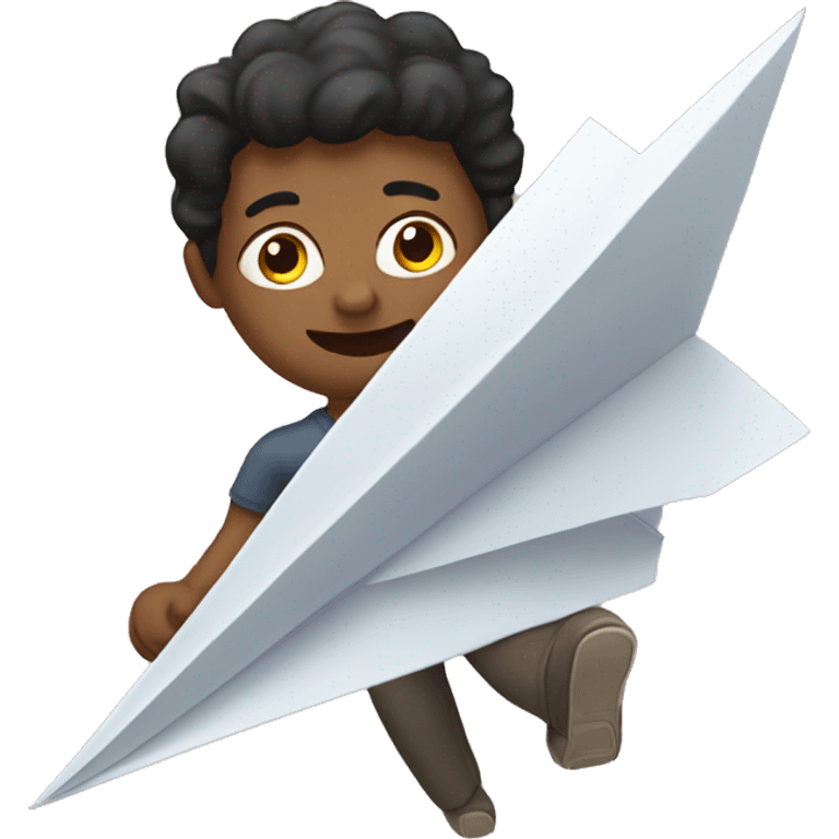 Me flying a paper airplane emoji