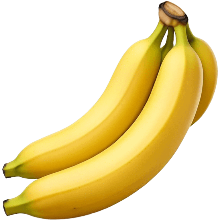 Cinematic bright yellow bananas, smooth peel with gentle curves, slightly ripened, stacked in a charming bunch, warm glowing background, soft and inviting. emoji