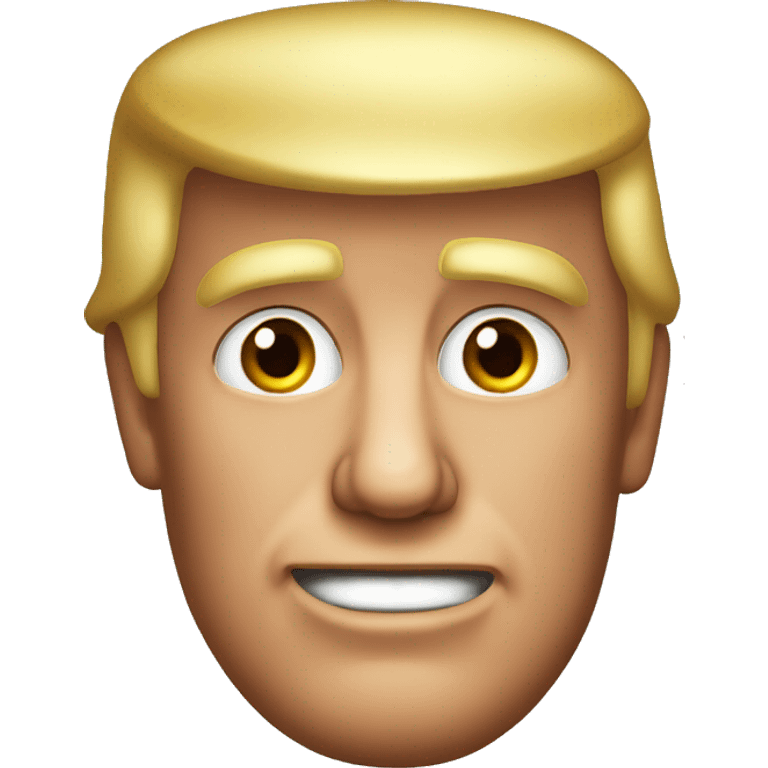 donald trump with a red ear emoji