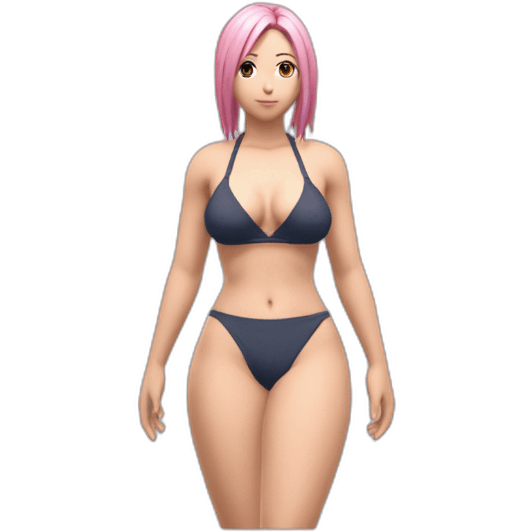 sakura haruno full body pawg micro bikini back focus emoji