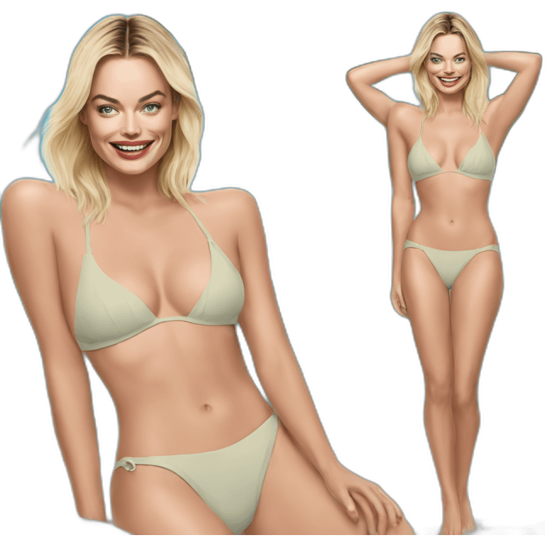 Margot robbie bikini emoji