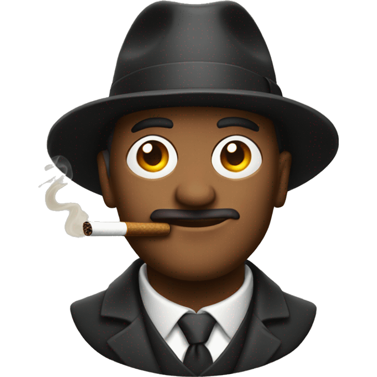 Man with hat smoking cigar emoji