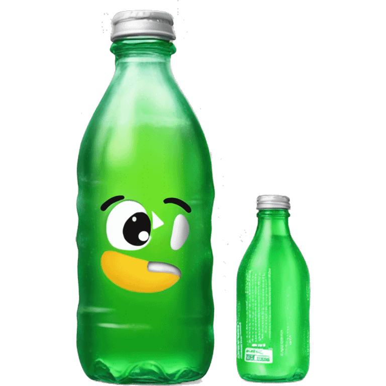 Sprite bottle with written CHILL MADI SPRITE at the side emoji