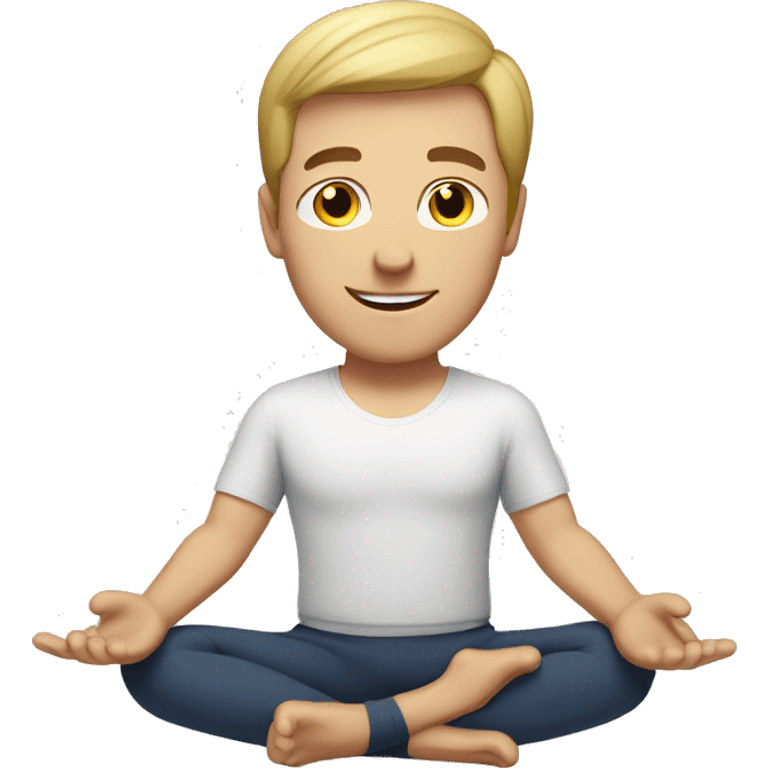 yoga caucasian male emoji