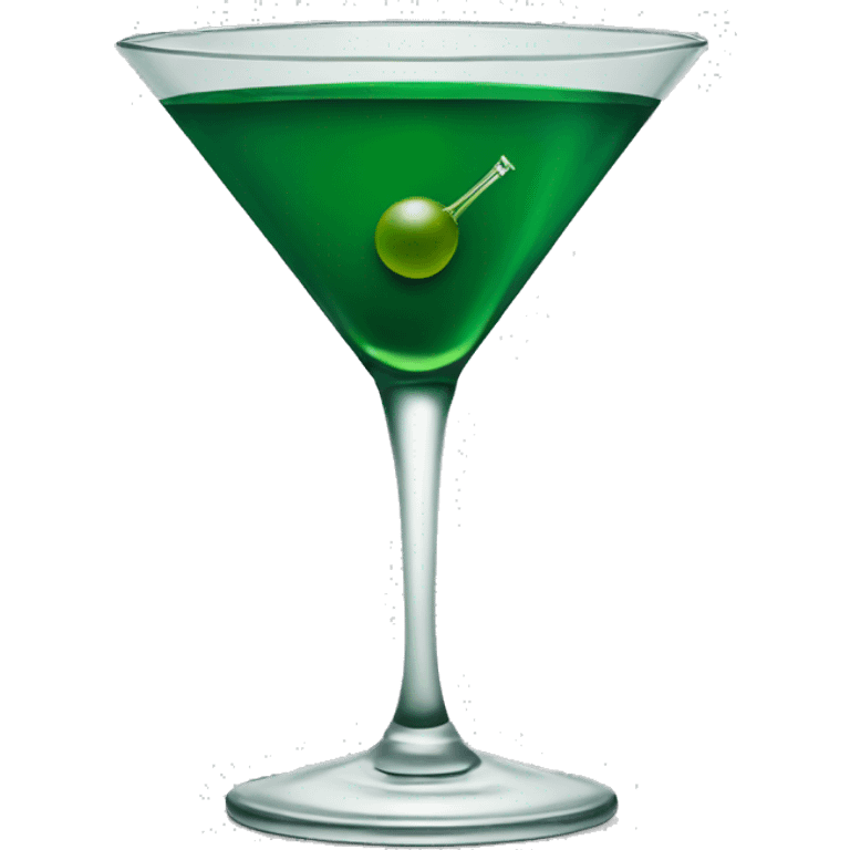 Dark green martini emoji