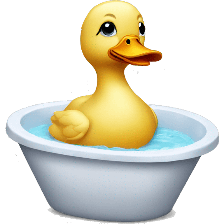 Sad bath duck head emoji