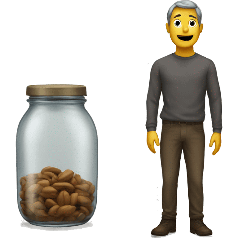 Jar under a standing man emoji