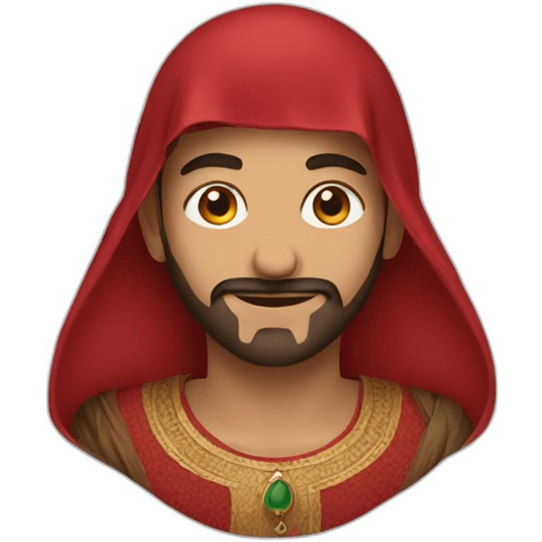 Arab with a red kafiya emoji