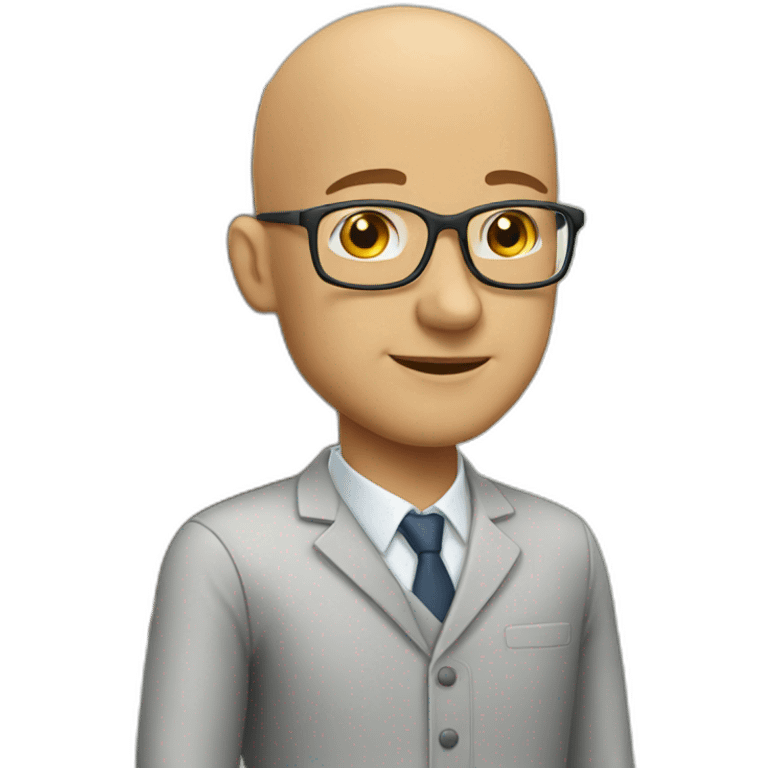 A bald teacher emoji