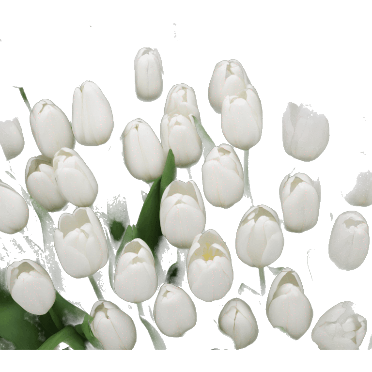 Tulips white emoji