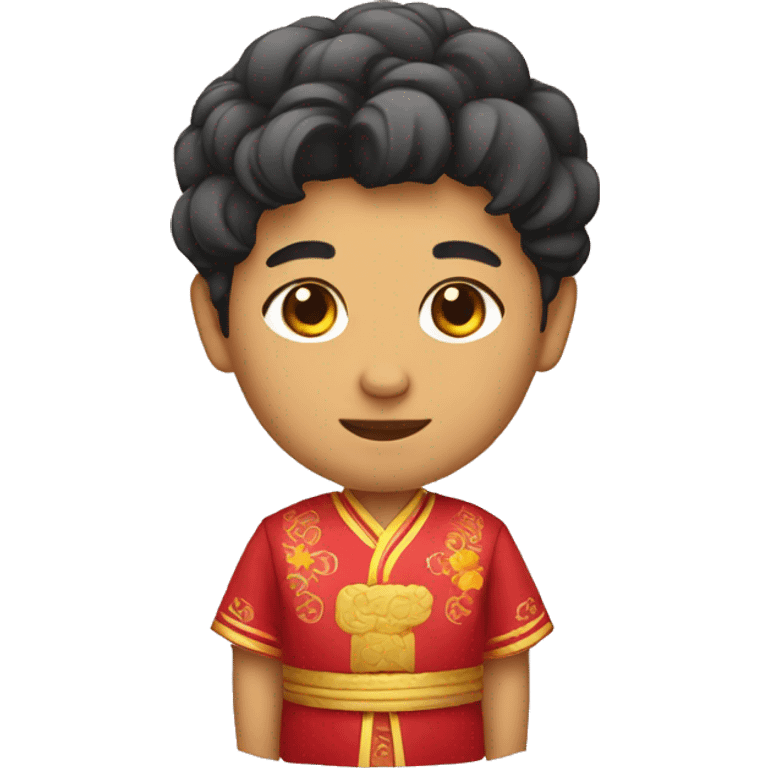 A maxican with Chinese attire emoji