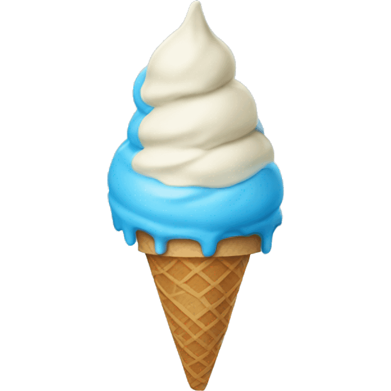 Blue  ice cream cone emoji