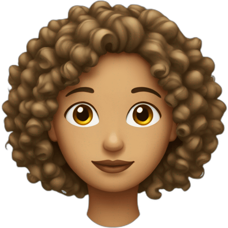 Latin curly woman emoji