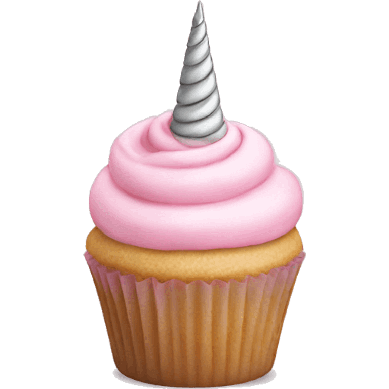 Light pink Unicorn cupcake  emoji