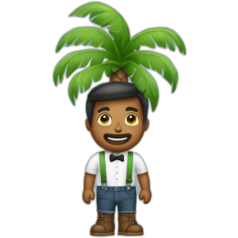 palmtree wearing suspenders emoji