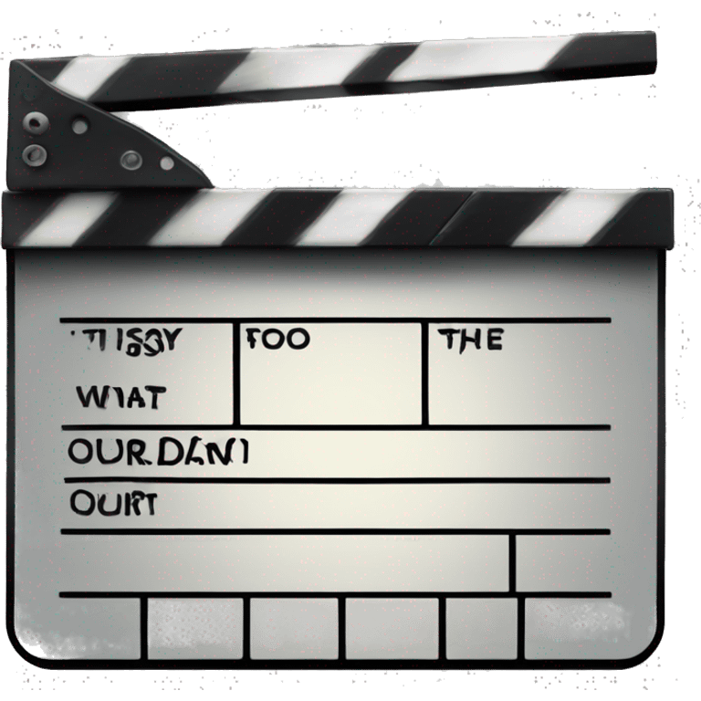 high quality movie clapboard  emoji