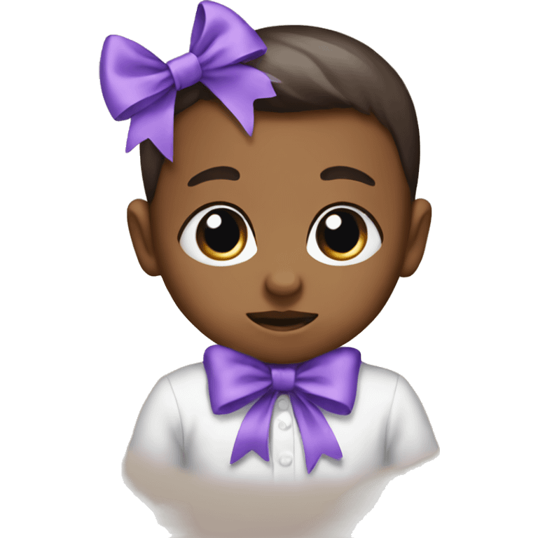 Baby purple bow emoji